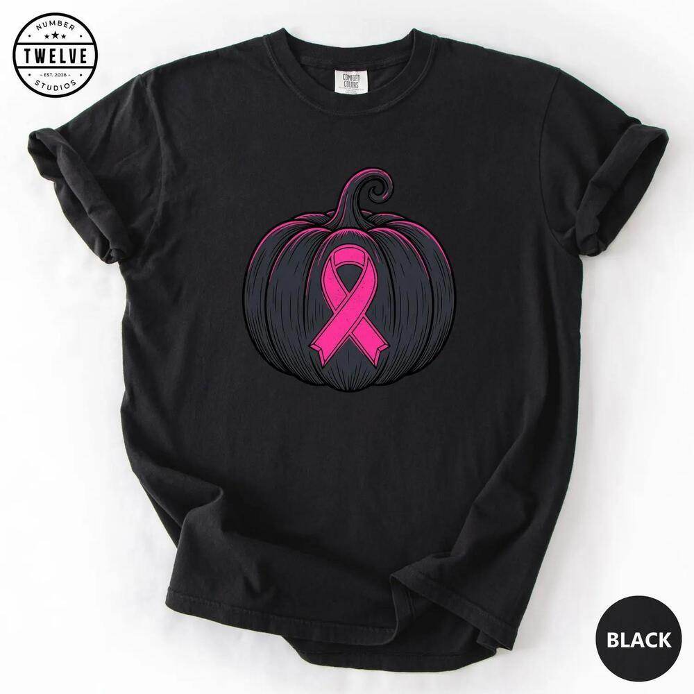 Ribbon Pumpkin Shirt,  Awareness Tee, In October We Wear